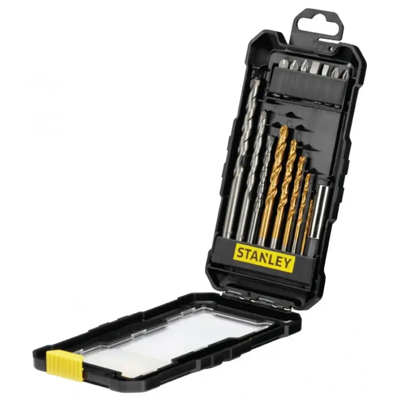 CONJUNTO FURAR PARAFUSAR STANLEY 16 PECAS(8 BROCAS)