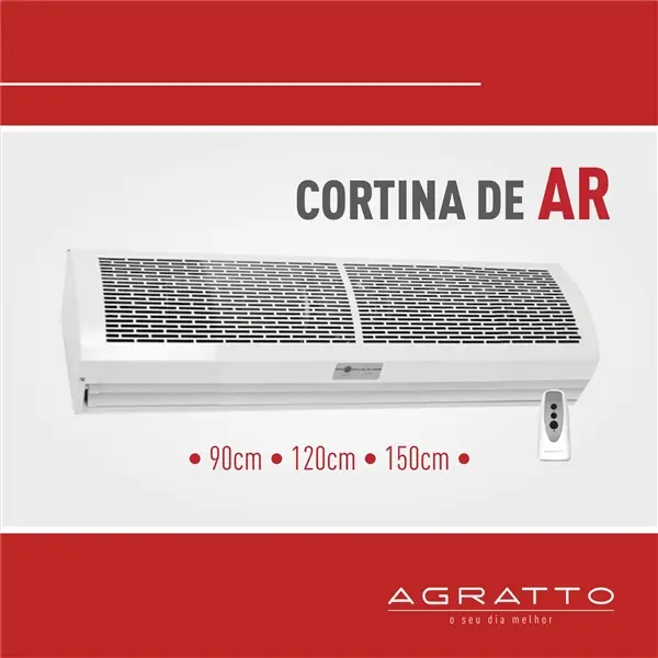 CORTINA DE AR AGRATTO 0.90CM CAR09 BRANCO