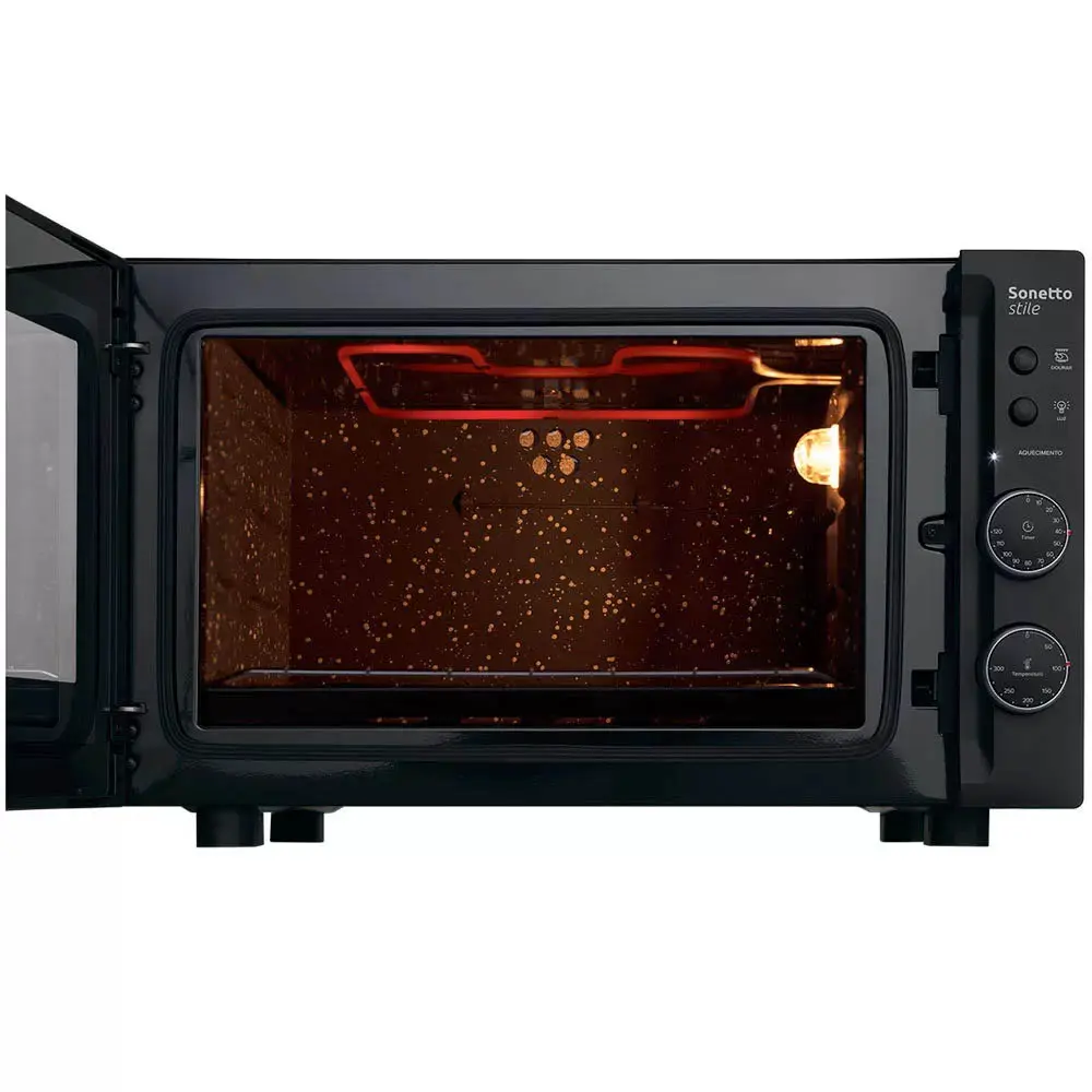 FORNO ELETRICO 44LT MUELLER SONETTO STILE PRETO 601072008 220V 7