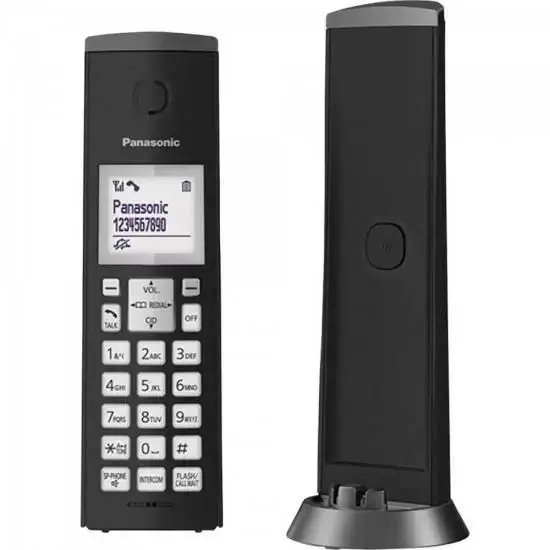 TELEFONE S/FIO PANASONIC KX-TGK210LBB PRETO 4