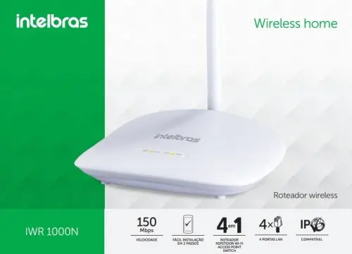 ROTEADOR INTELBRAS IWR1000N 150MBS WIRELESS