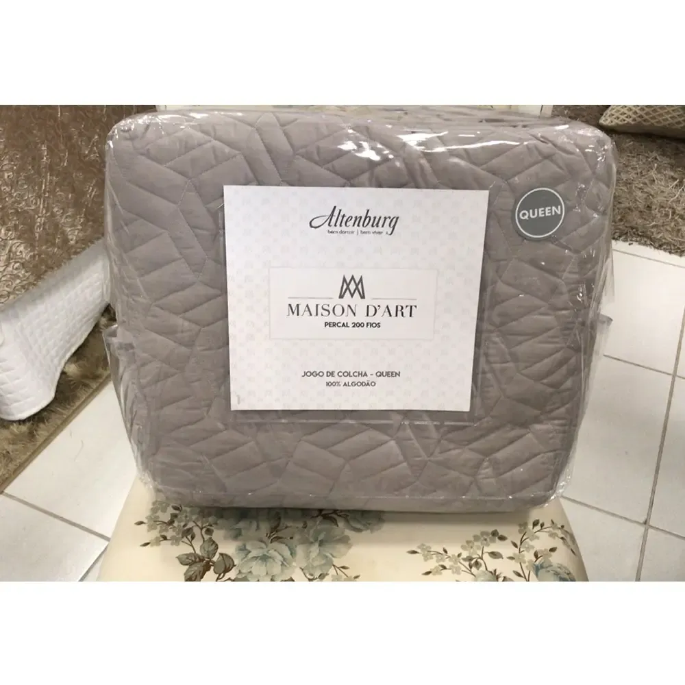 COLCHA QUEEN ALTENBURG DUCHAMP 3PC MARROM VELVET