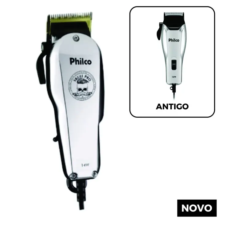 CORTADOR CABELO PHILCO PCR04 220V ANTIGO:PCR05S SKULL PRO 2