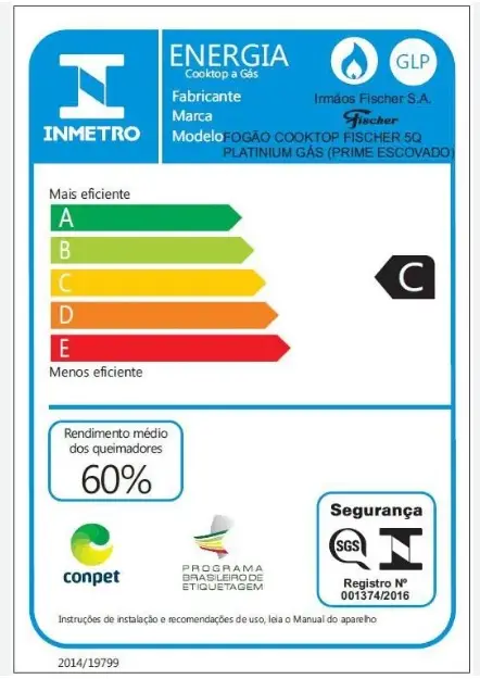 FOGAO MESA 5B FISCHER 19784 TC TREMPE FERRO FUNDIDO PLATINIUM PRIME ACO ESCOVADO BIVOLT 2