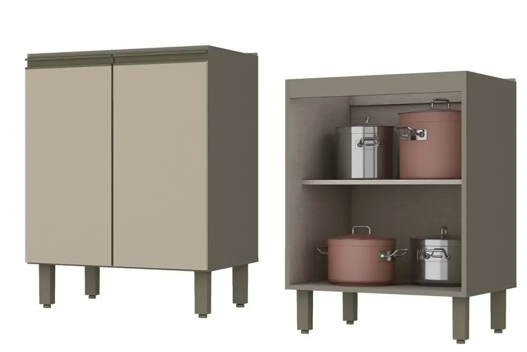 BALCAO HENN CONNECT 0.60CM 2PT S/TAMPO C78-35 DUNA/CRISTAL