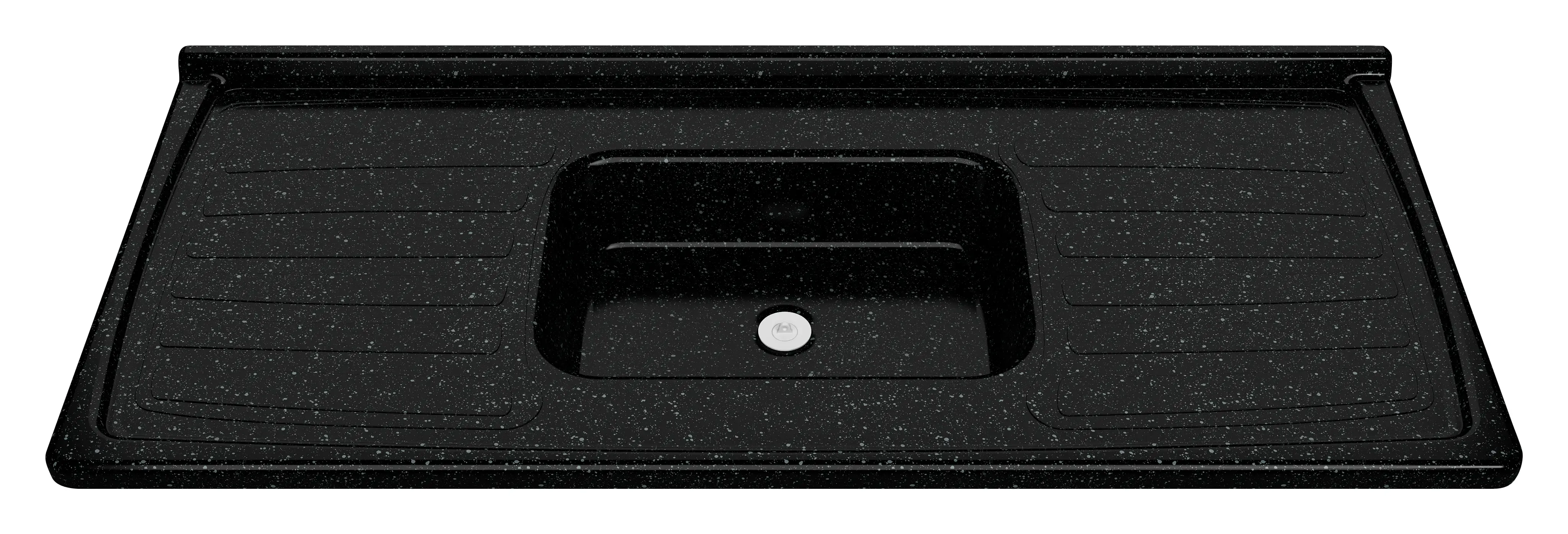 TAMPO PIA 1.20MT MARMORY MARMORITE PRETO