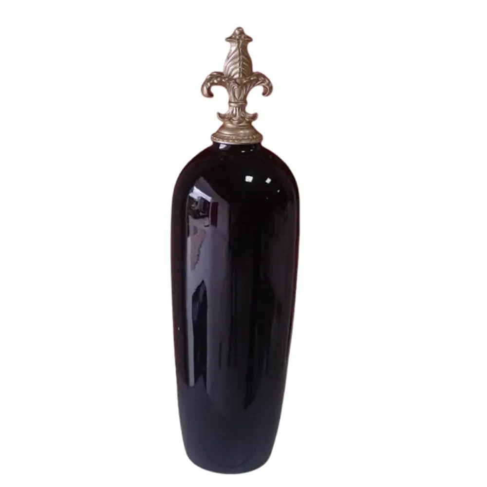 VASO DE CHAO MAZZOTTI 24309 CERAMICA TAMPA DOURADA 2