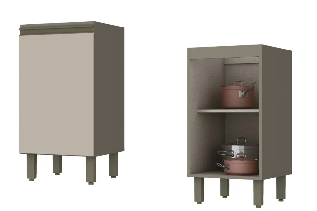 BALCAO HENN CONNECT 0.40CM 1PT S/TAMPO C62-35 DUNA/CRISTAL