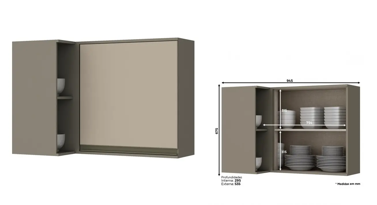 AEREO HENN CONNECT 0.94X0.67 1PT CANTO RETO C58-35 DUNA/CRISTAL