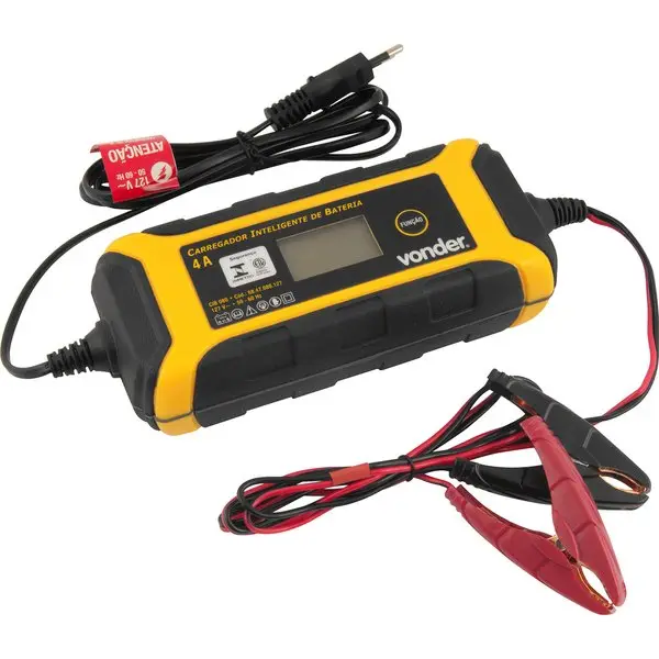 CARREGADOR INTELIGENTE DE BATERIA VONDER CIB080 6V E 12V: 4A BATERIAS DE 12Ah ATE 80Ah 220V