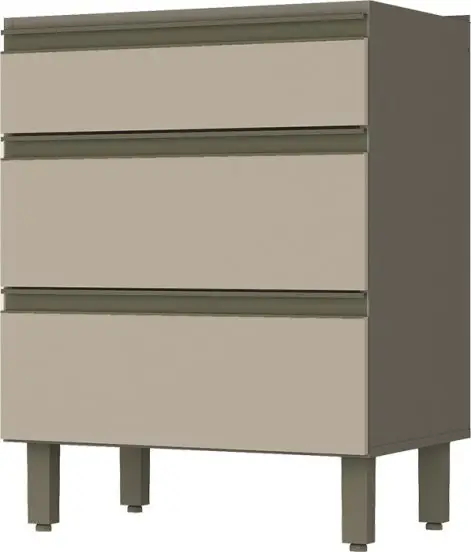 BALCAO HENN CONNECT 0.60CM 3GV S/TAMPO C63-35 DUNA/CRISTAL