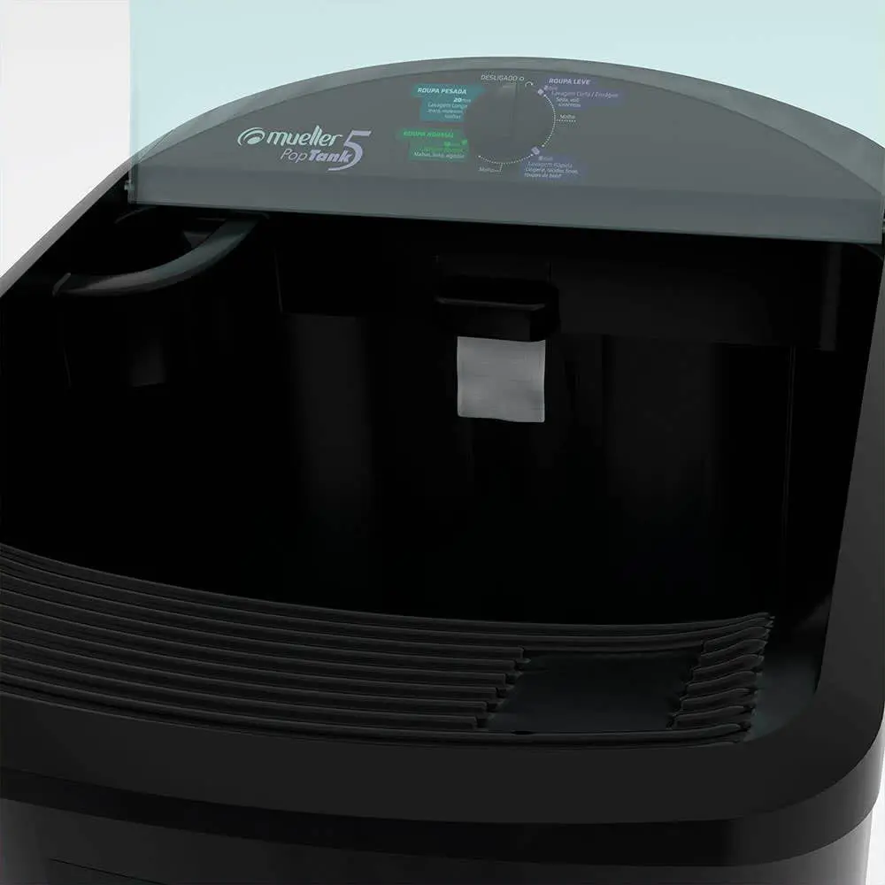 LAVADORA MUELLER POPTANK 5KG PRETA 600005019 220V 6
