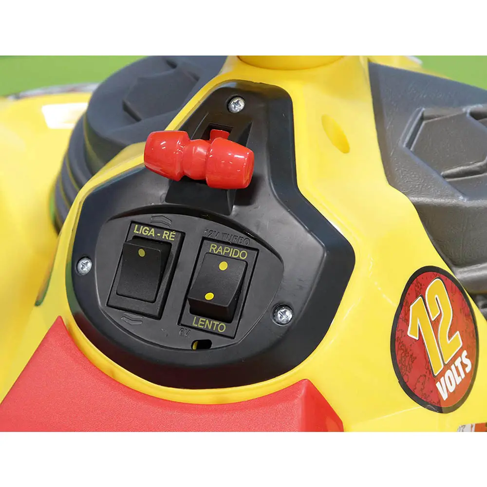 QUADRICICLO BANDEIRANTE ELETRICO 2732 SUPER 12V AMARELO 7
