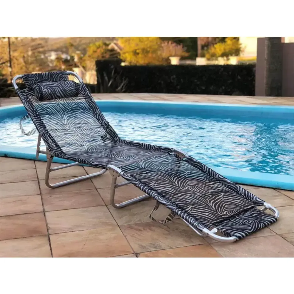 CADEIRA PRAIA ZAKA SLIM ALUM. ESPREG. ZEBRA 2