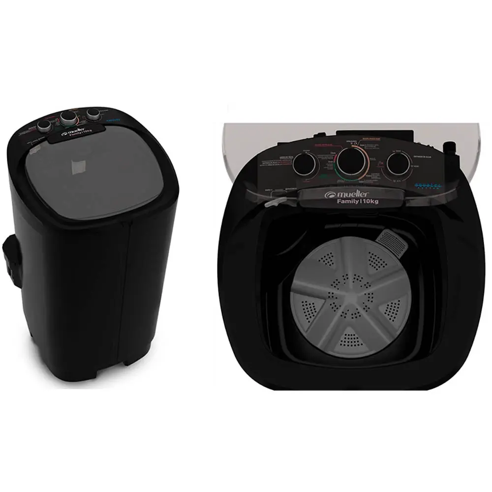 LAVADORA MUELLER FAMILY AQUATEC 10KG PRETA 600055005 220V