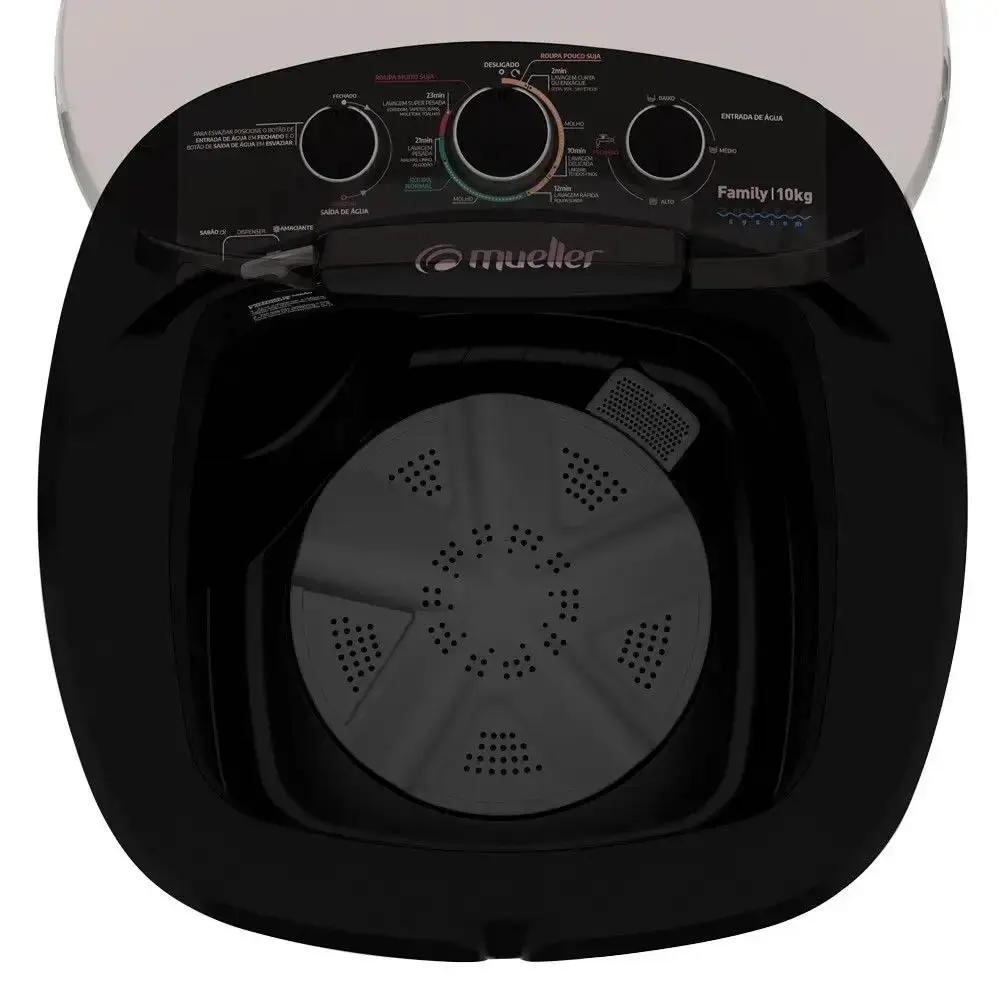 LAVADORA MUELLER FAMILY AQUATEC 10KG PRETA 600055005 220V 5
