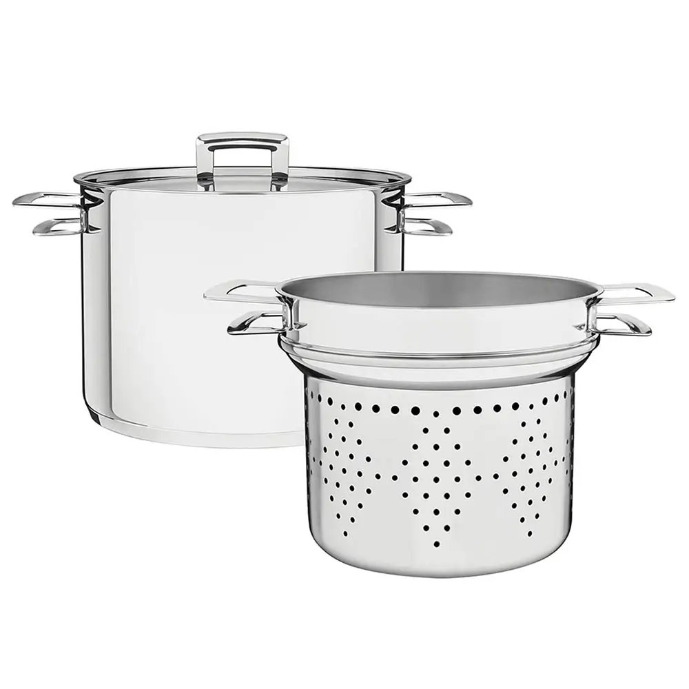 JOGO PANELA COZI-PASTA TRAMONTINA INOX 2PC 65400/410 BRAVA 2