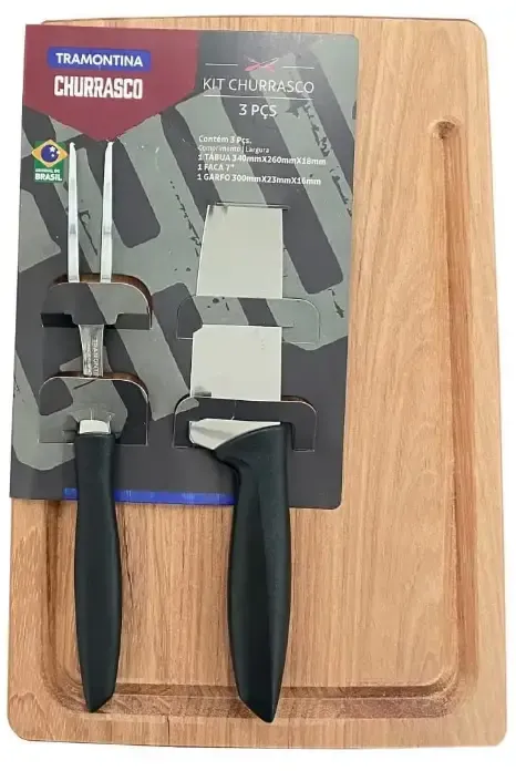 JOGO CHURRASCO TRAMONTINA 10239/760 3PC JATOBA - ANTIGO:22399/089/067