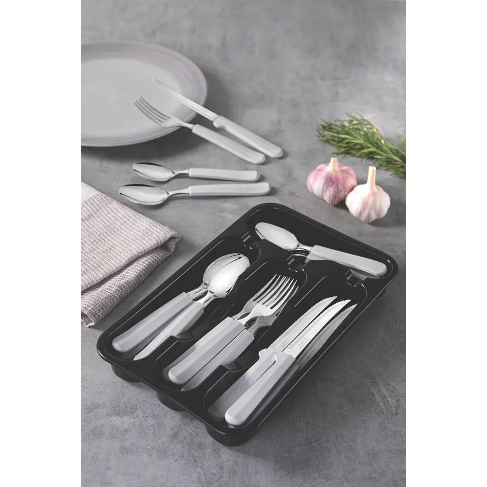 FAQUEIRO TRAMONTINA 23299/883 25PC C/ORGANIZADOR GAVETA TULUM BRANCO 2