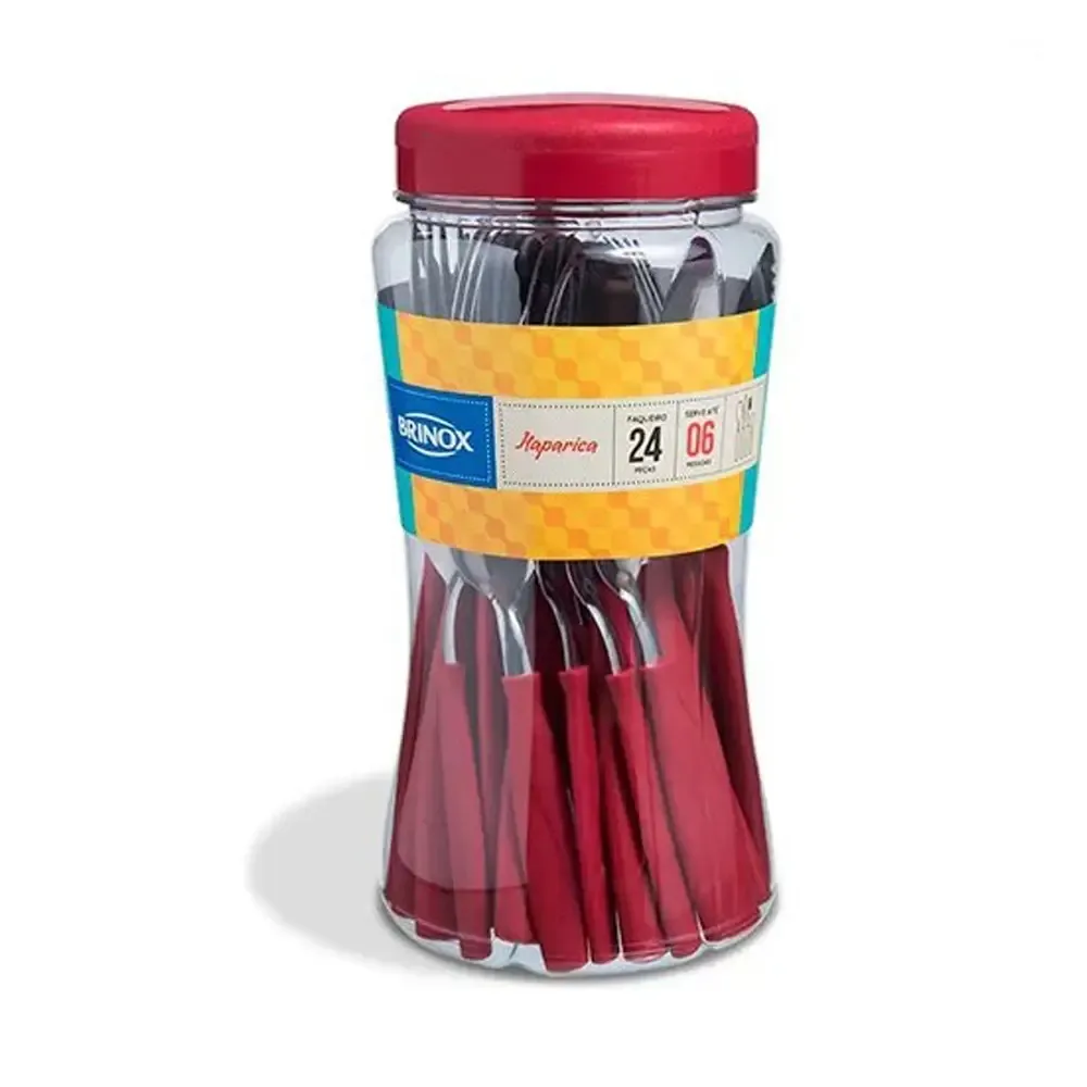 FAQUEIRO BRINOX 6000/752 24PC ITAPARICA VERMELHO