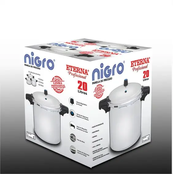 PANELA PRESSAO NIGRO 97168 20L ETERNA POLIDA PRATA