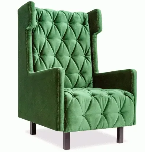 POLTRONA MANNES 121016 COROA TECIDO VELUDO(BL)