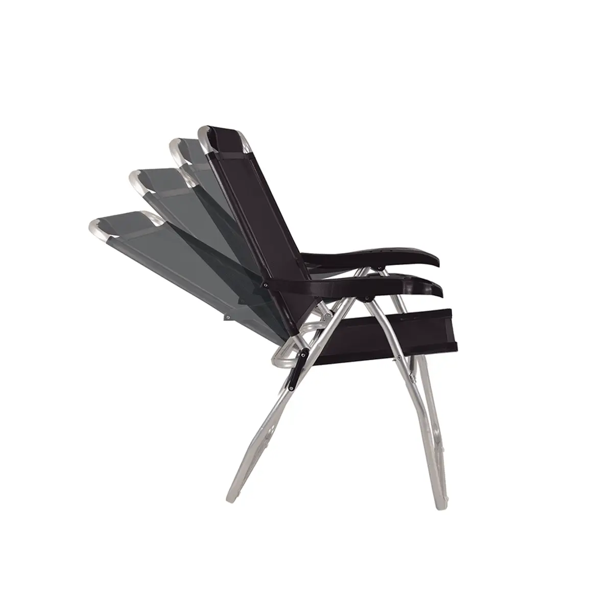 CADEIRA PRAIA RECLINAVEL MOR 2166 ALUMINIO BOREAL 3P PRETO 5