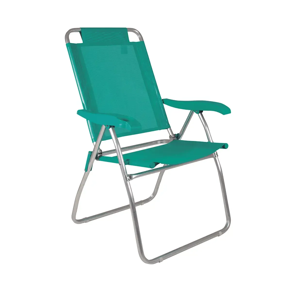 CADEIRA PRAIA RECLINAVEL MOR 2169 ALUMINIO BOREAL 3P VERDE 2