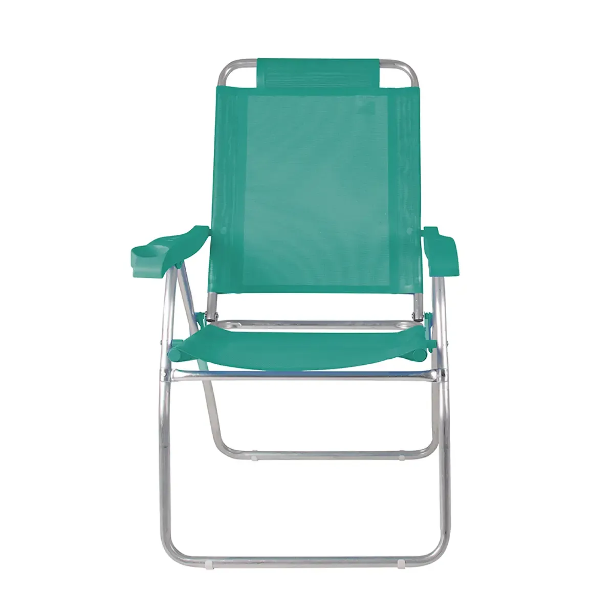 CADEIRA PRAIA RECLINAVEL MOR 2169 ALUMINIO BOREAL 3P VERDE 3