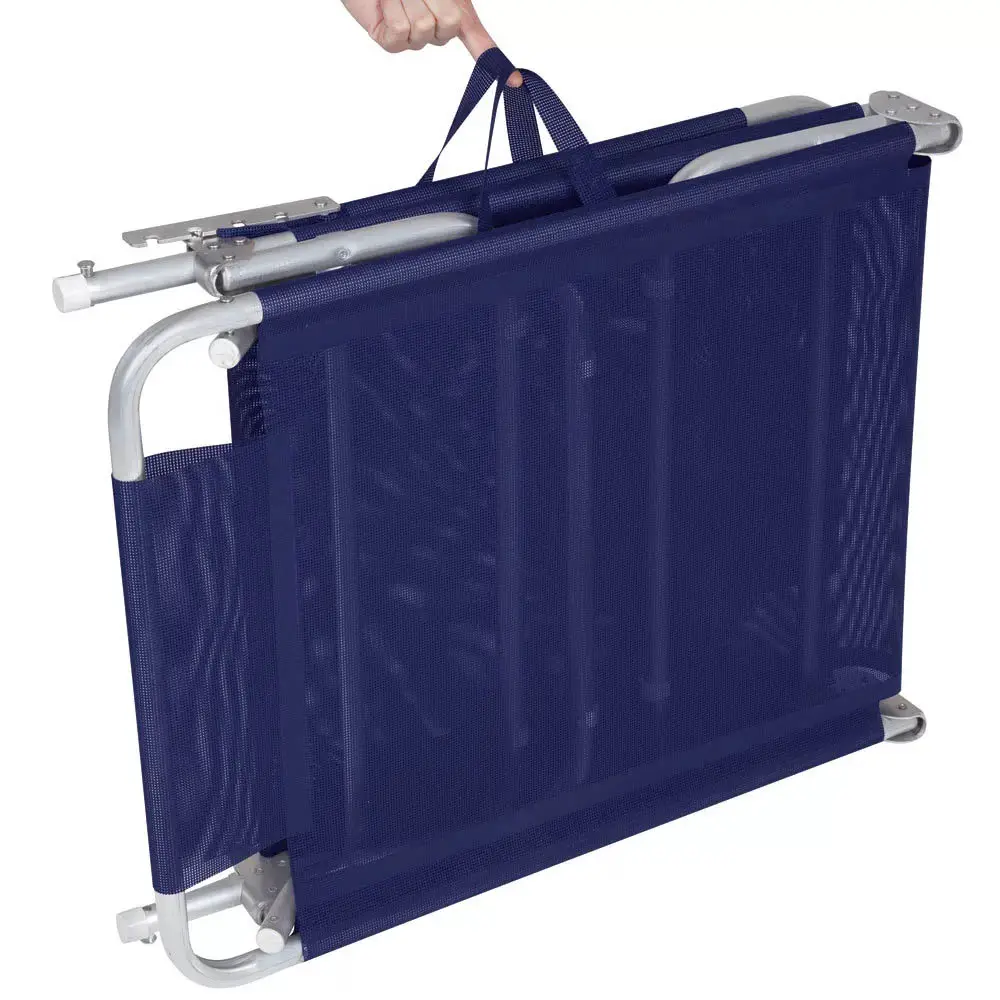 ESPREGUICADEIRA PRAIA MOR 2701 ALUMINIO AZUL MARINHO 2