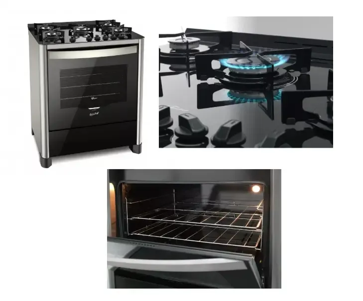 FOGAO 5B FISCHER 26989 GRAN CHEFF VIDRO PRETO