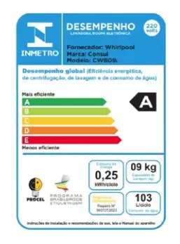 LAVADORA CONSUL CWB09ABBNA 9KG BRANCA 220V 2