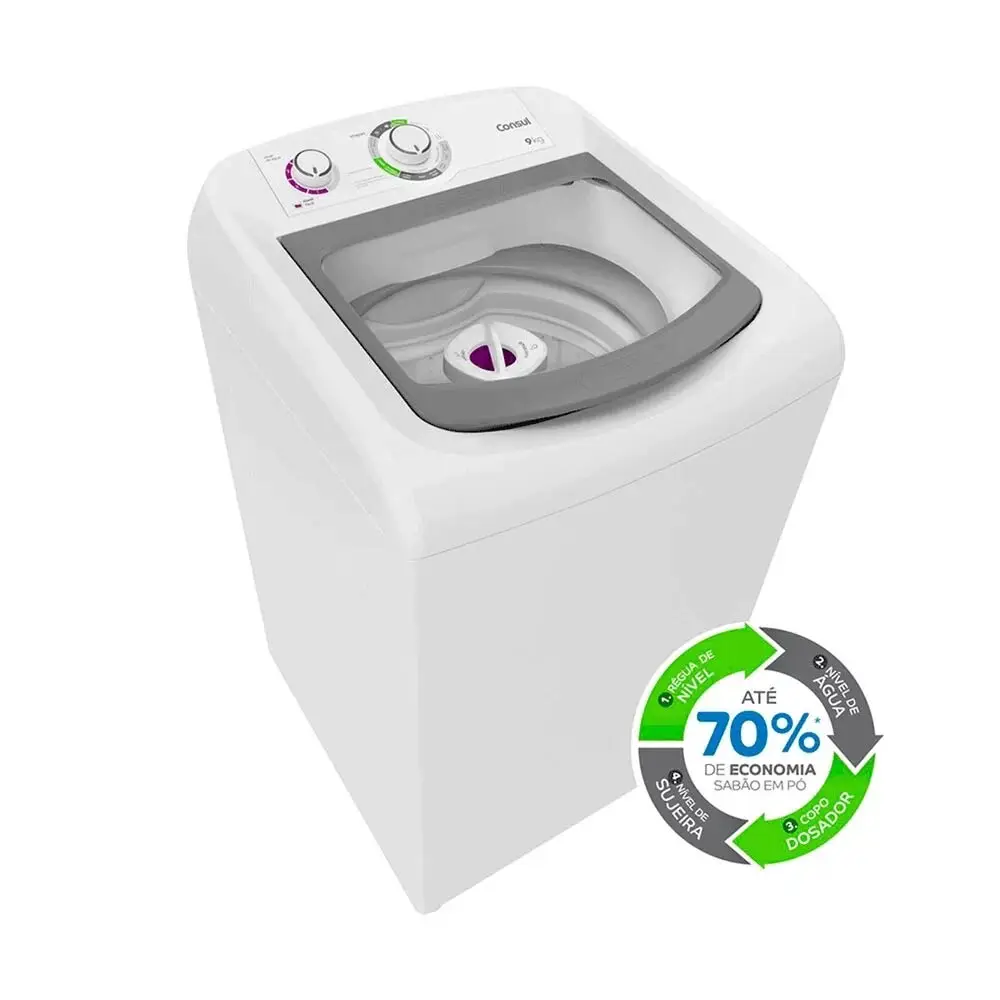 LAVADORA CONSUL CWB09ABBNA 9KG BRANCA 220V 4