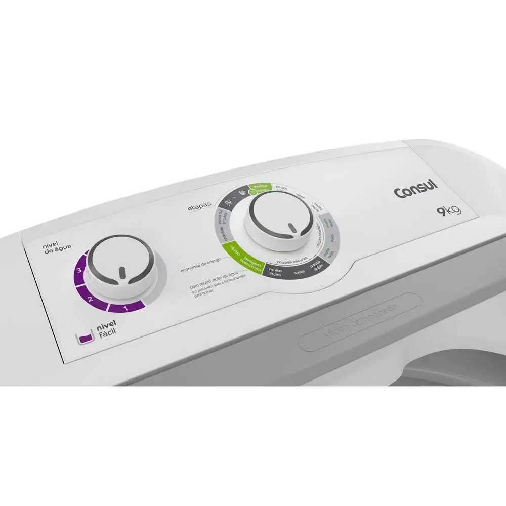 LAVADORA CONSUL CWB09ABBNA 9KG BRANCA 220V 7