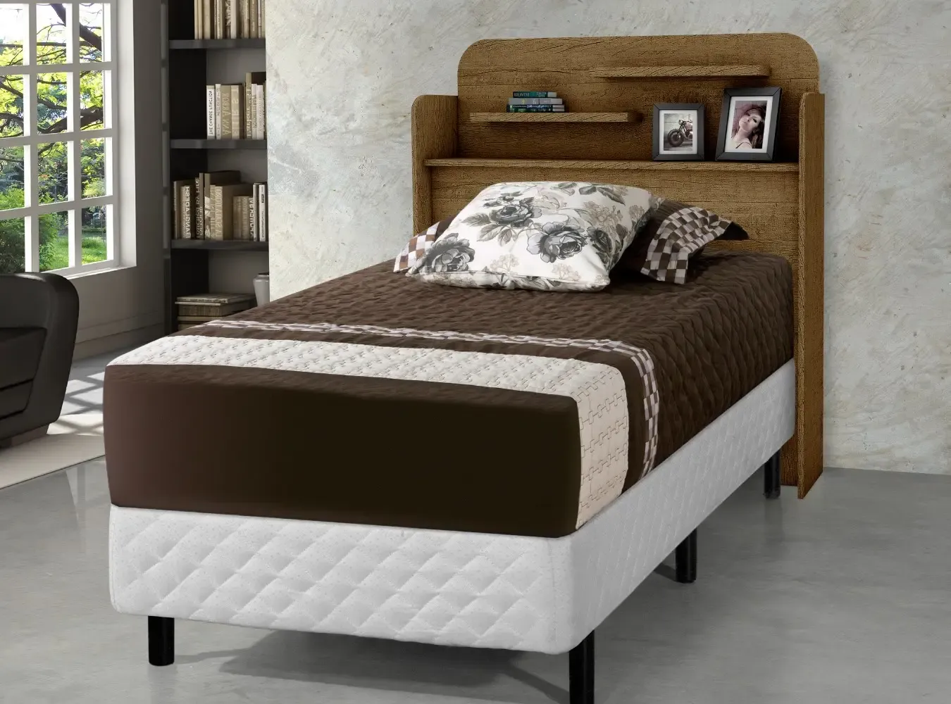 CABECEIRA GABRIELLI 232111 FLORENCA MDF 090CM GRENAT TOUCH