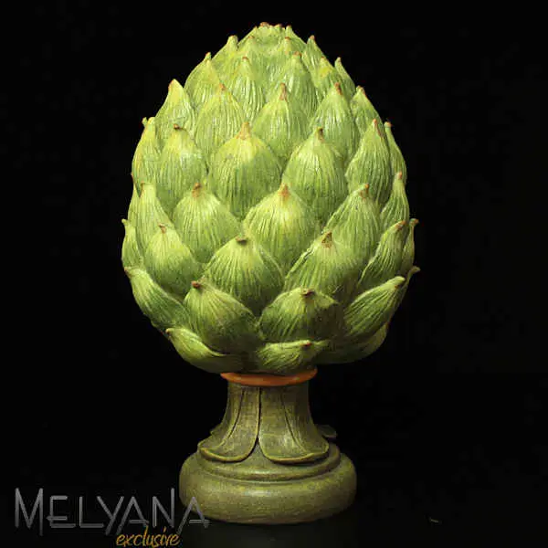 ALCACHOFRA MELYANA 13222 C/BASE 28CM VERDE