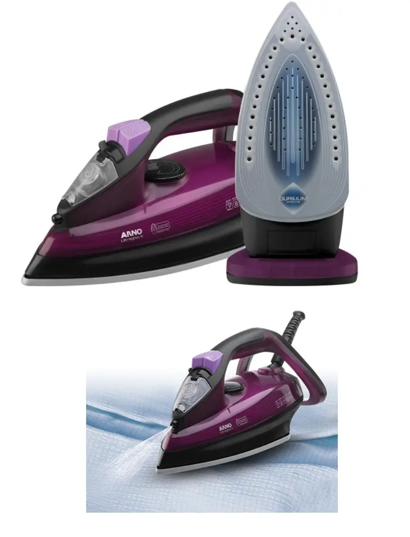 FERRO ELETRICO ARNO VAPOR ULTRAGLISS III FUA3 ROXO 220V