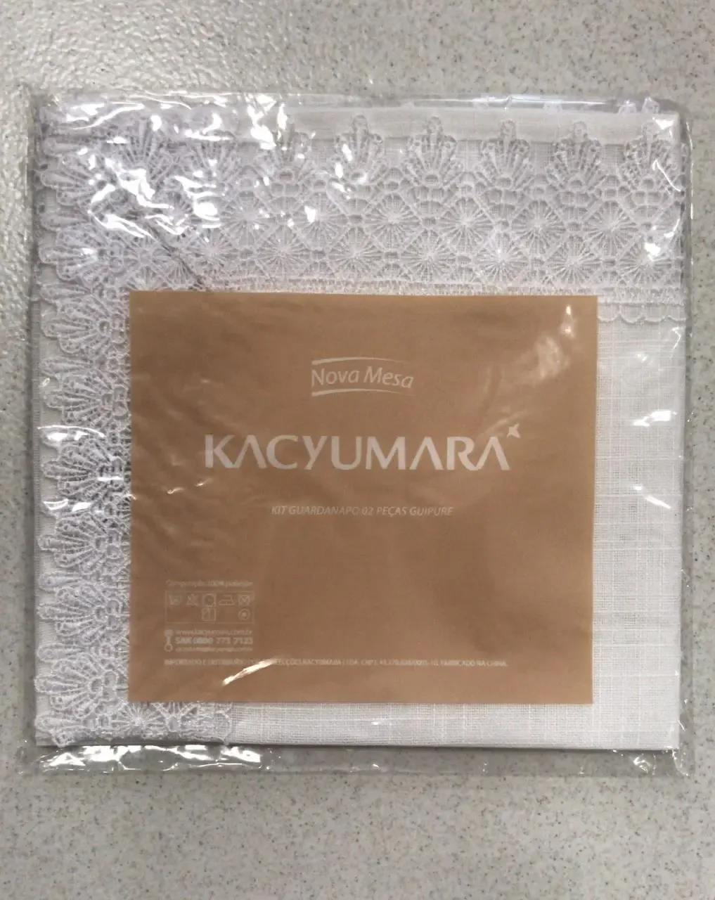 KIT GUARDANAPOS KACYUMARA 0001 GUIPURE LILLE C/2