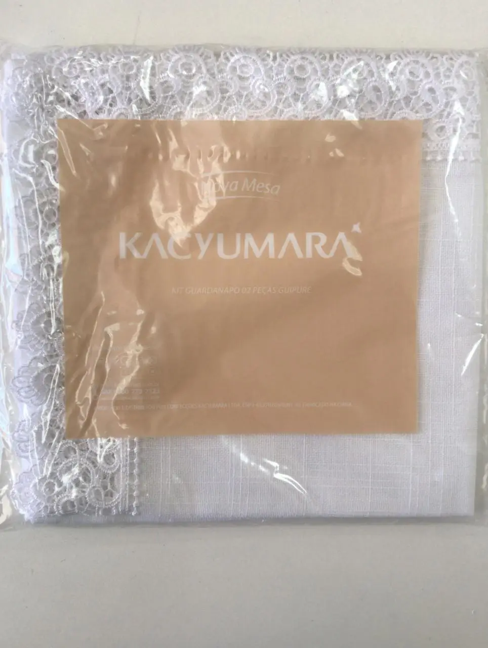 KIT GUARDANAPOS KACYUMARA 0001 GUIPURE NICE C/2