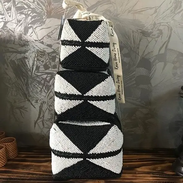 CAIXA ARMAZEM 173897 BALI PRETO/BRANCO/ MISSANGA M