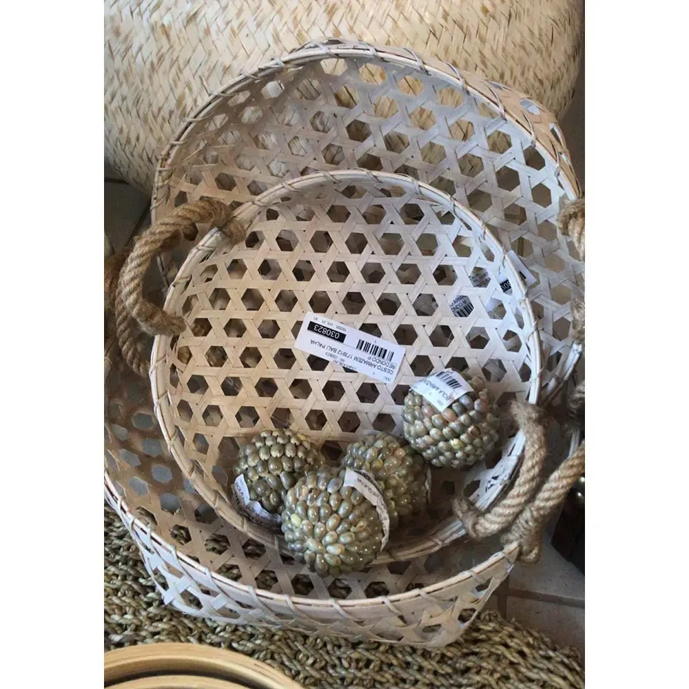 CESTO ARMAZEM 173912 BALI PALHA REDONDO G