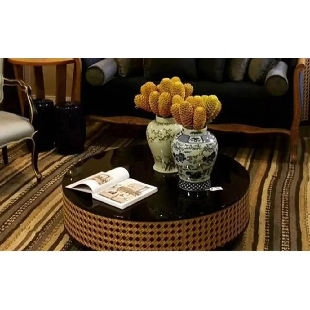 MESA CENTRO ATR MC221 LACA PRETA BRILHO/PALHA GLX NATURAL