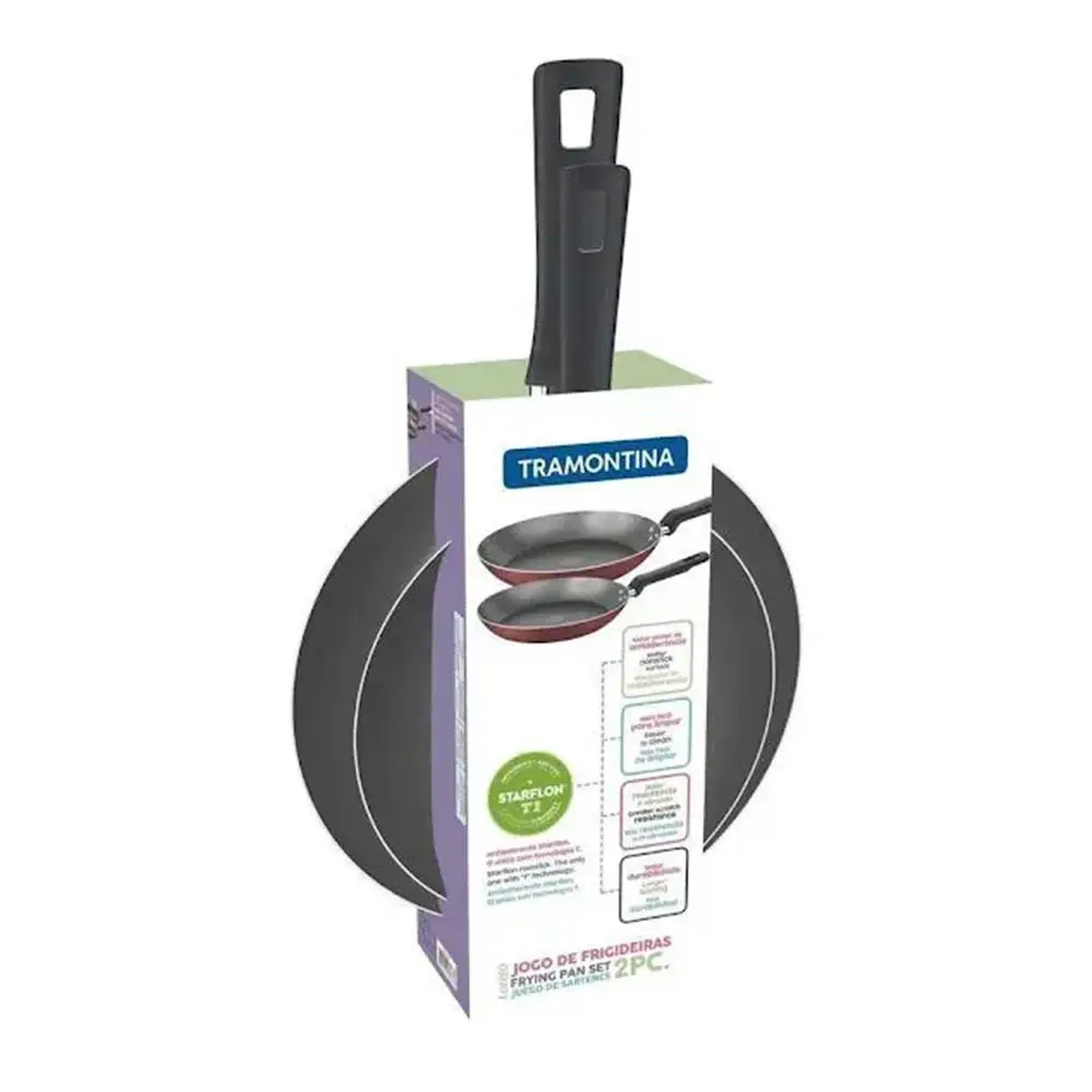 JOGO FRIGIDEIRA TRAMONTINA 2PC TURIM 20198/760 VERMELHO ANTIGA:27899/106 LORETO VERMELHO 4
