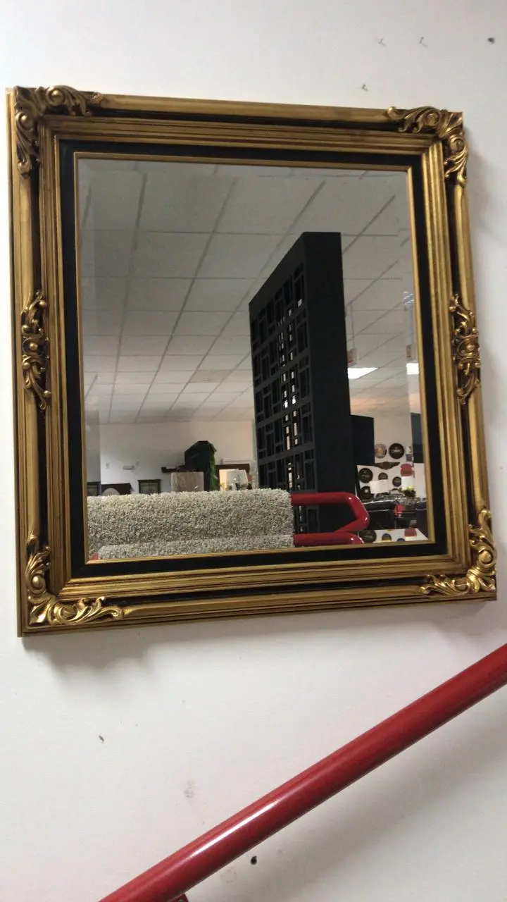 MOLDURA CHAPECO C/FOLHA DE OURO C/ESPELHO CRISTAL PRATA C/BISOTE 0239