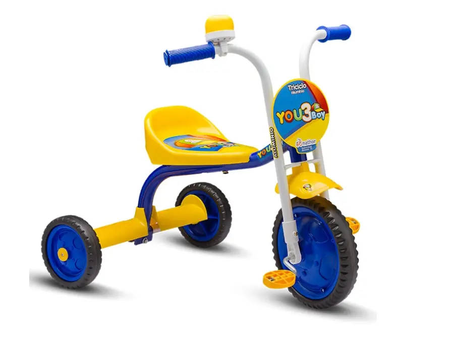 TRICICLO NATHOR  YOU 3 BOY AZUL/AMARELO