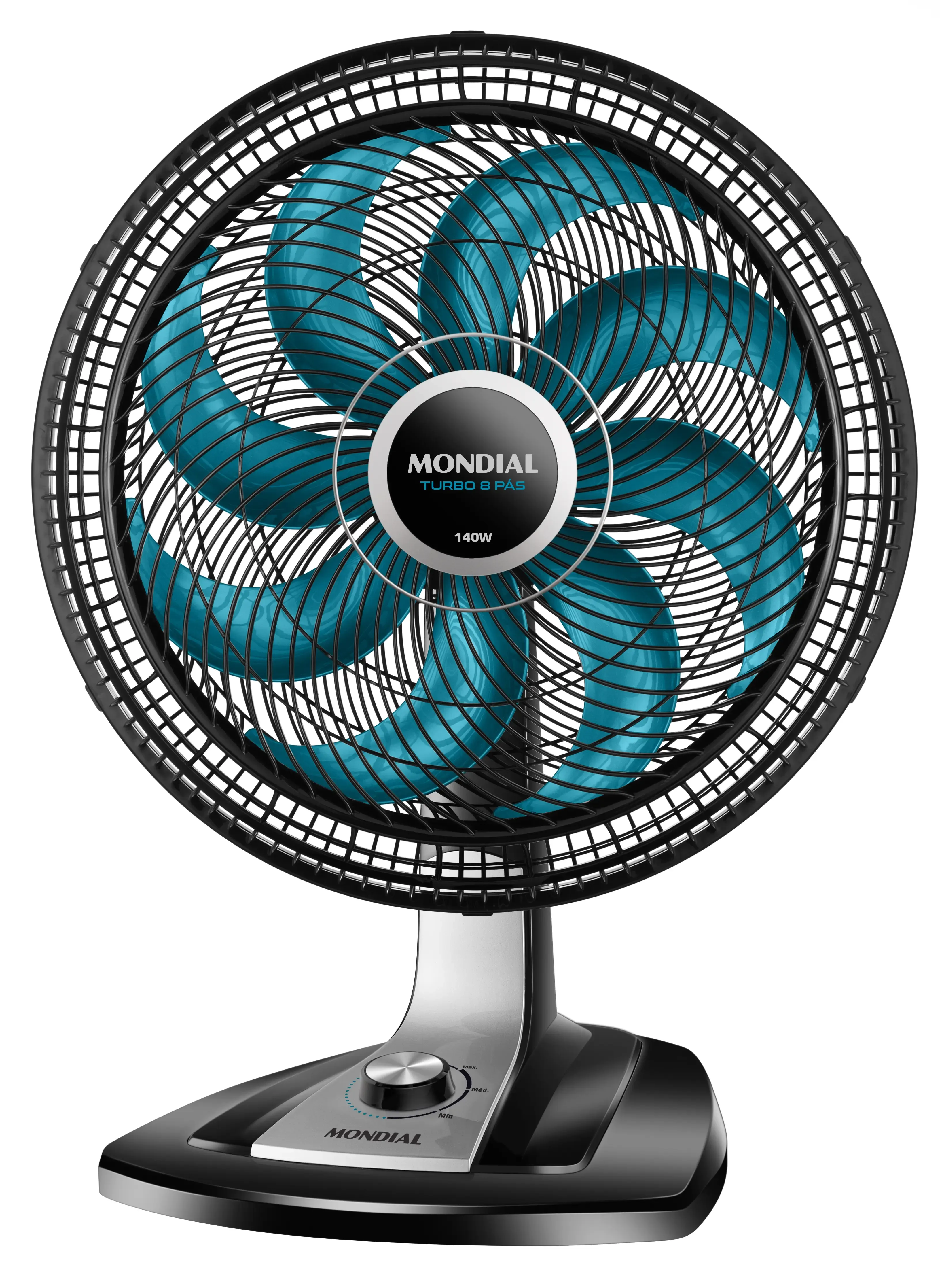 VENTILADOR 40CM MONDIAL VTX-40 TURBO 8P PRETO/AZUL 220V