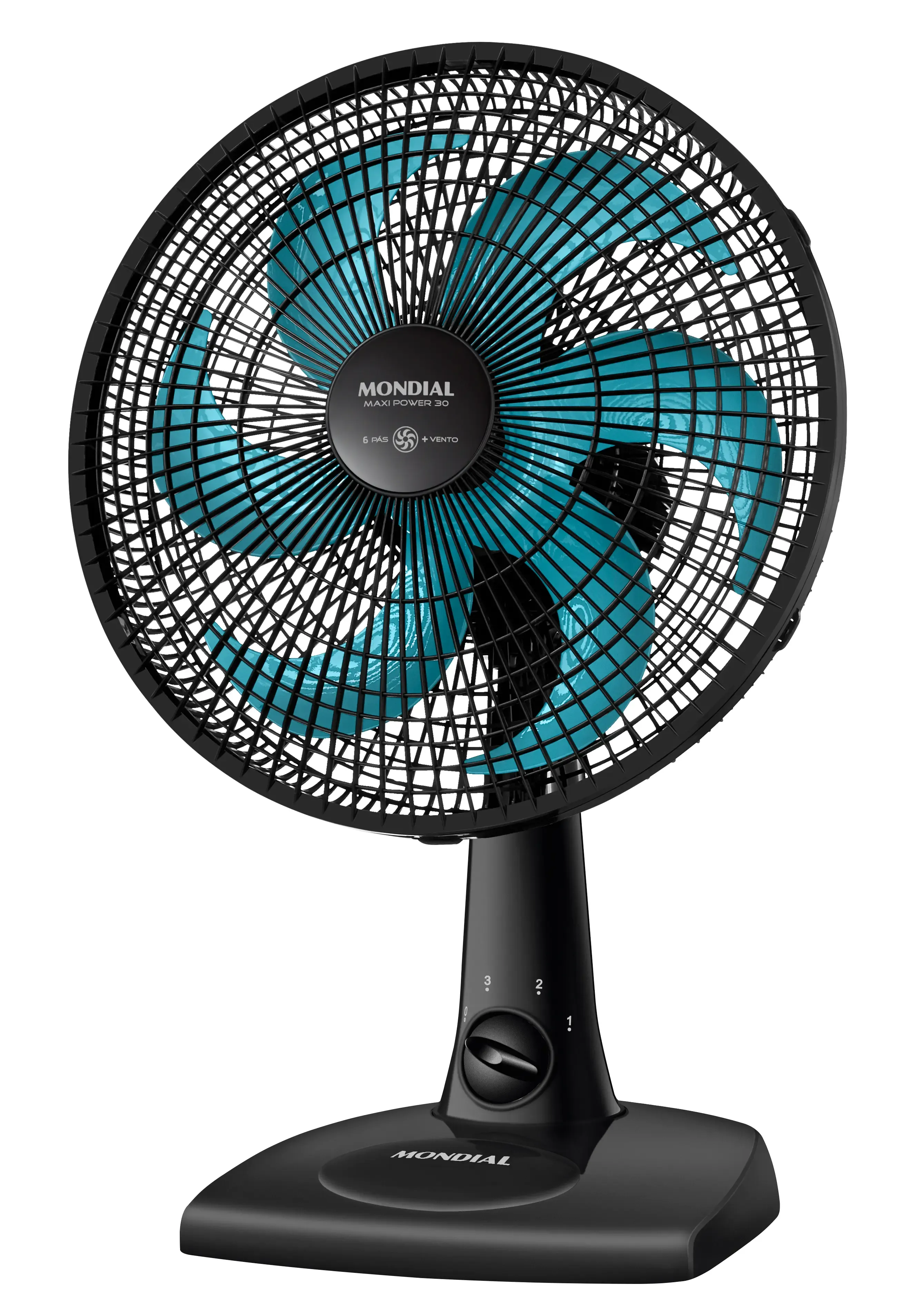 VENTILADOR 30CM MONDIAL V-81 MAX POWER 6P PRETO/AZUL