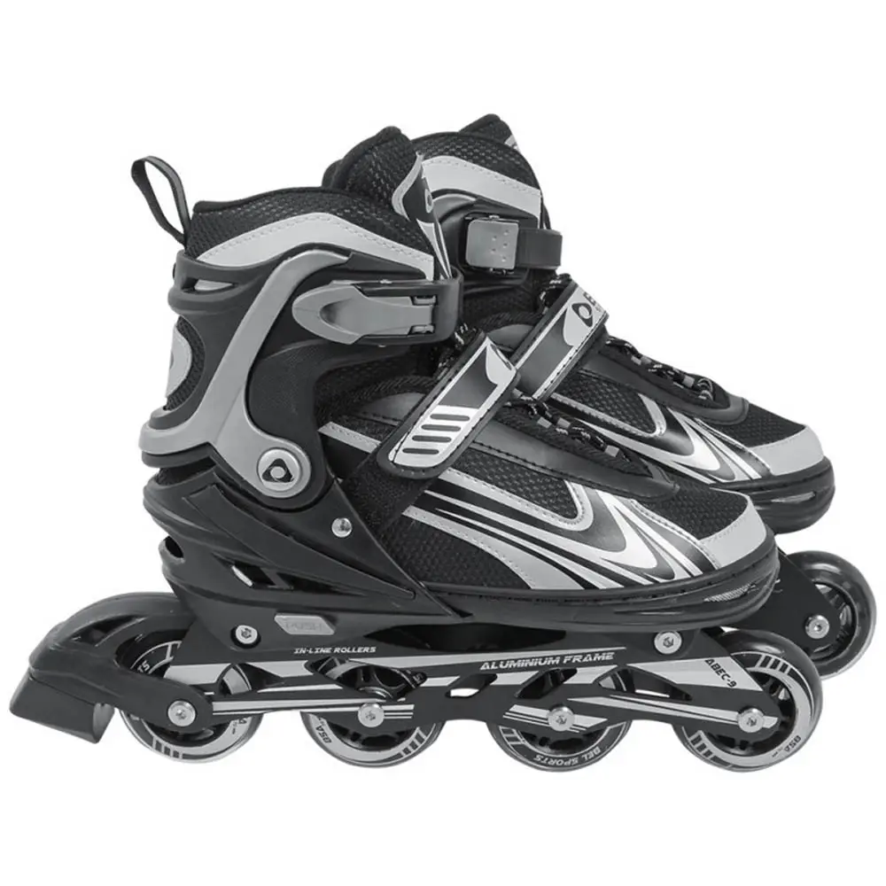 ROLLER ADULTO ALUMINUM 34-37 PT/CZ/BR MOR ANTIGO:BEL 3695 PRETO/CINZA