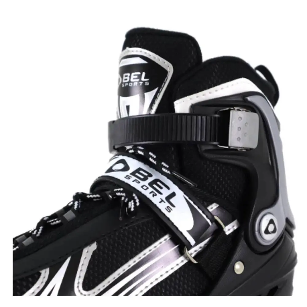 ROLLER ADULTO ALUMINUM 34-37 PT/CZ/BR MOR ANTIGO:BEL 3695 PRETO/CINZA 6