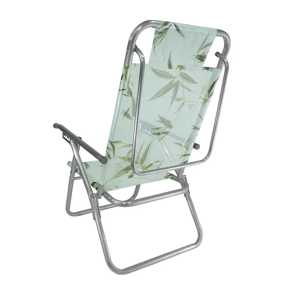 CADEIRA PRAIA ZAKA UP LINE ALUM. RECL. BAMBU P/120KG 2